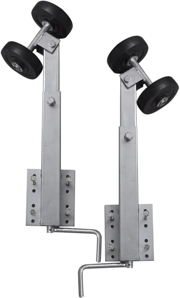Gecheer Boat Trailer Double Roller Bow Support Set of 2 23.2"-33.1"