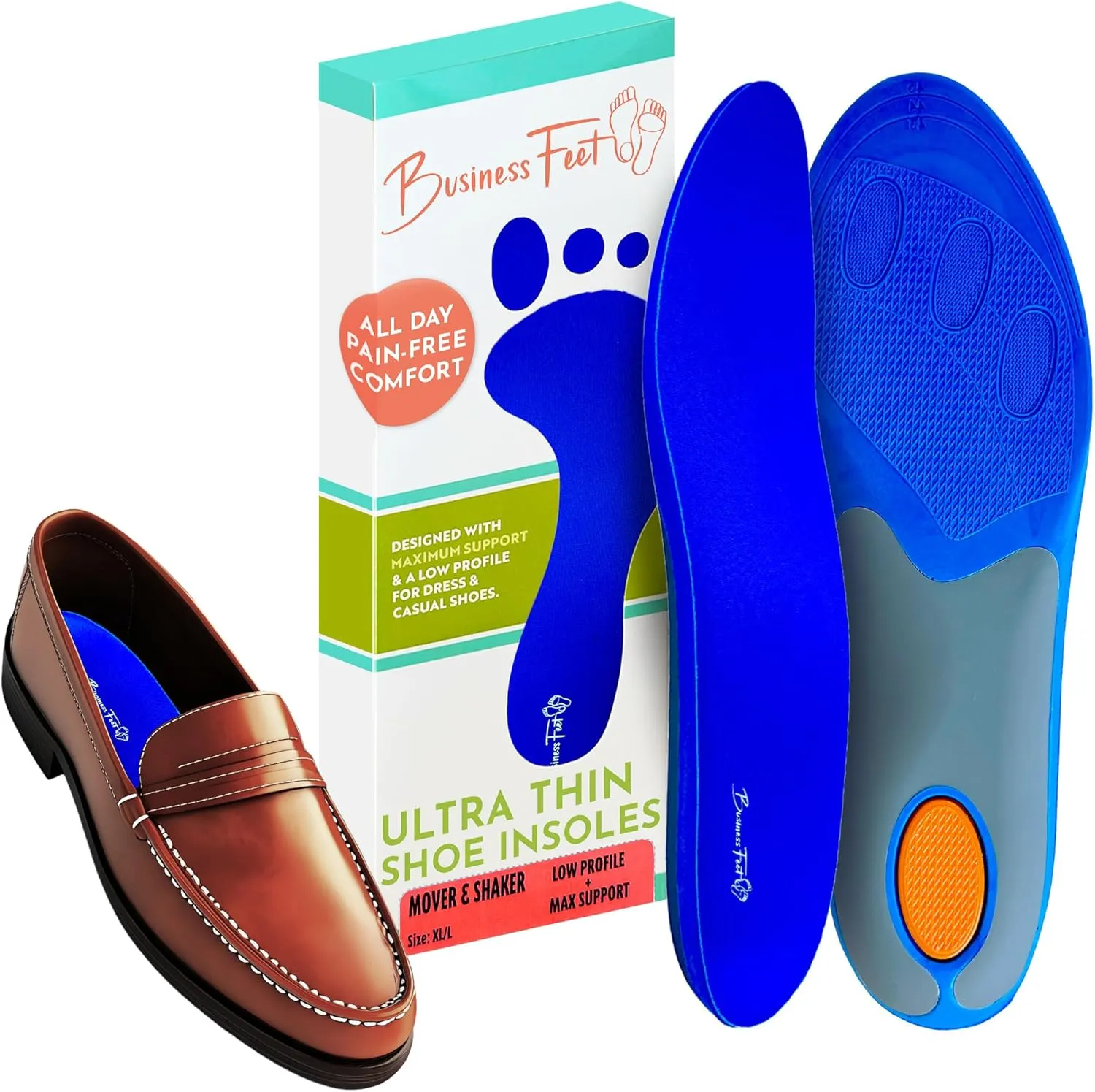 Gel Insole feels like a Rubber Mat! Mover & Shaker! Shoe Insoles Men & Shoe Inserts for Women. Best Insoles for Walking All Day Orthopedic Plantar Fasciitis Relief Insoles for Women Shoe Inserts Men M