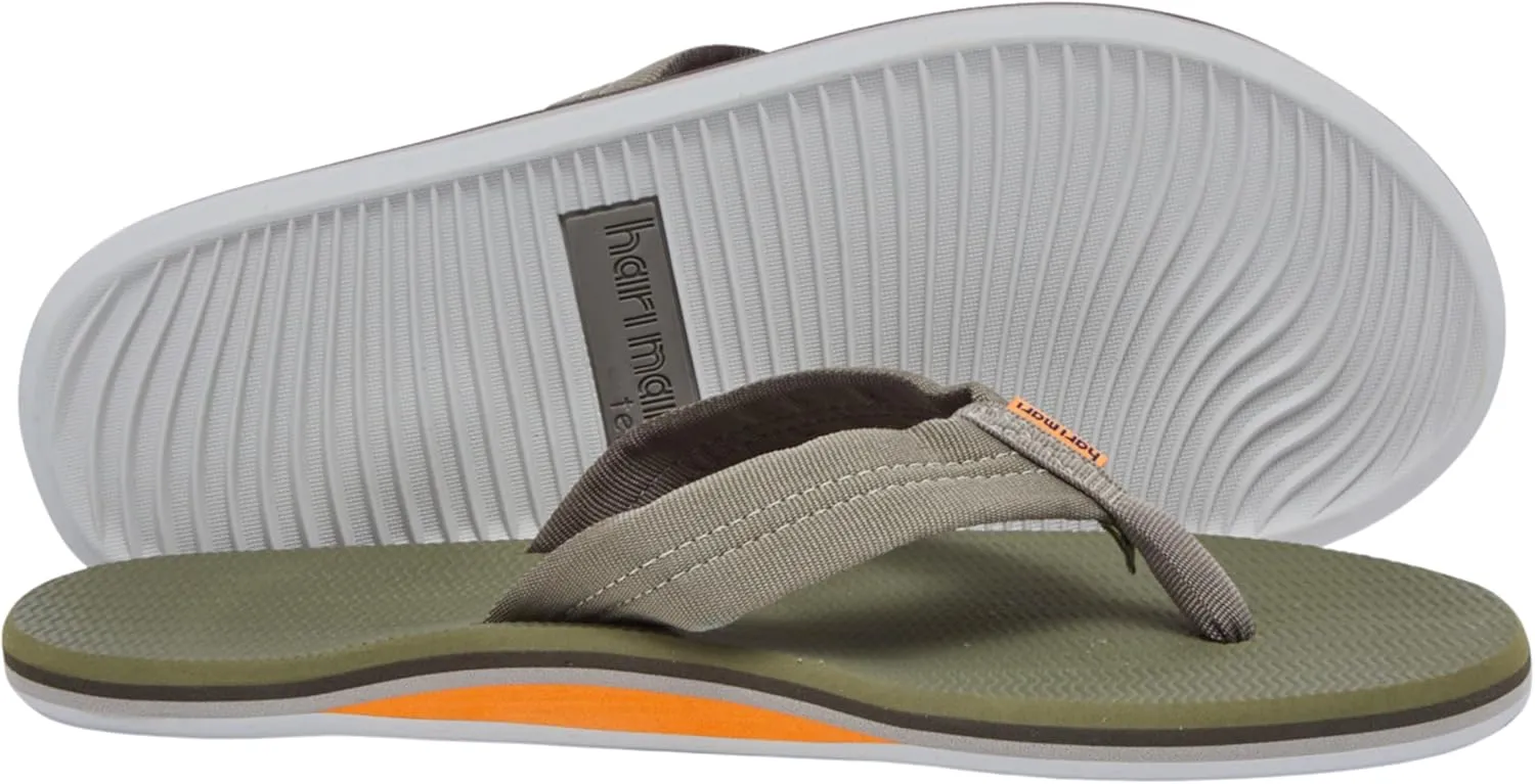 Hari Mari- Dunes- Men's Waterproof Boat Safe Colorful Rubber Flip Flops- No Break Ins, Firm Arch Support, Antimicrobial, and Floats in Water