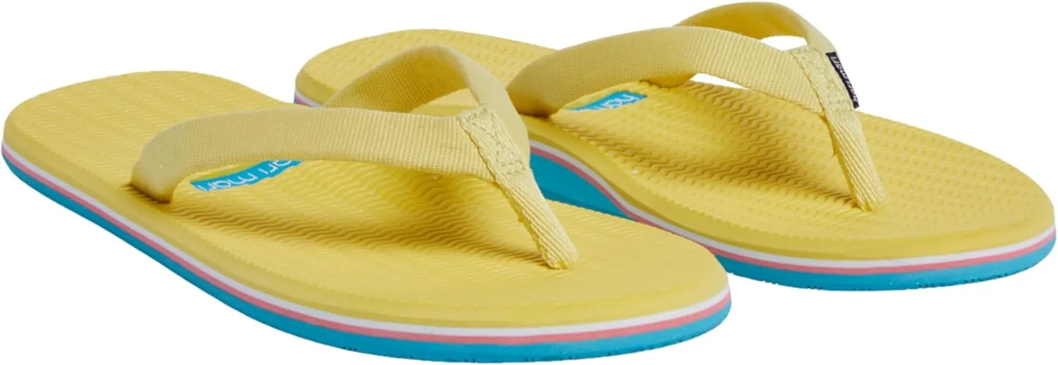 Hari Mari- Dunes- Women's Waterproof Boat Safe Colorful Rubber Flip Flops- No Break Ins, Firm Arch Support, Antimicrobial, and Floats in Water