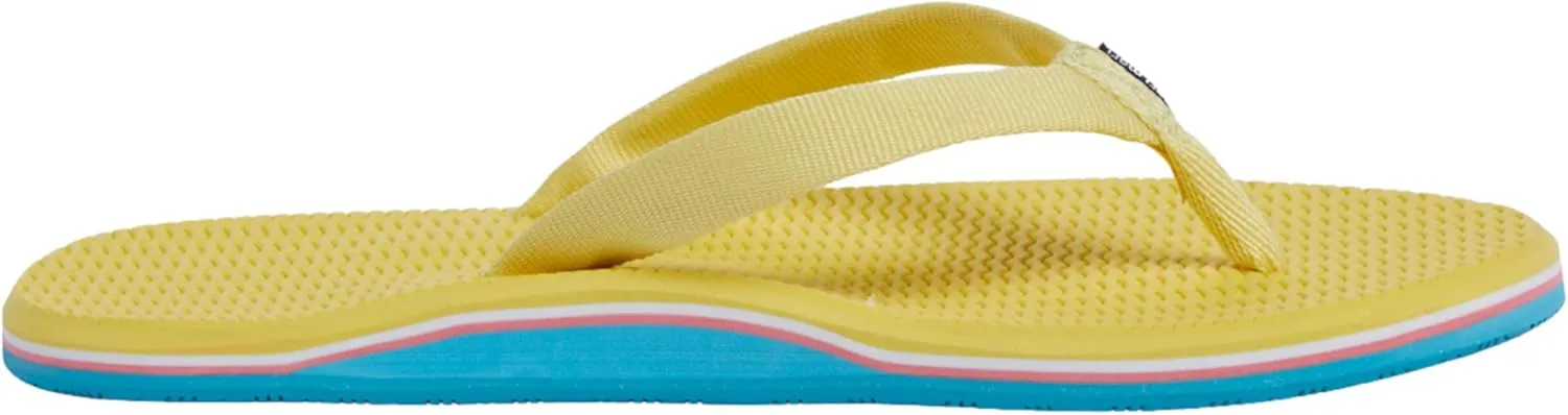 Hari Mari- Dunes- Women's Waterproof Boat Safe Colorful Rubber Flip Flops- No Break Ins, Firm Arch Support, Antimicrobial, and Floats in Water