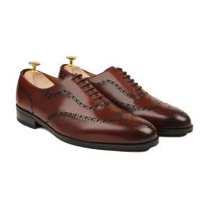 Harmain - Burgandy Leather Oxford Brogues