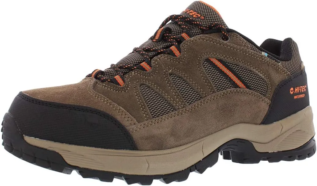 HI-TEC Men's Ridge Low Wp Brown Ankle-High Leather Hiking Shoe - 9 M