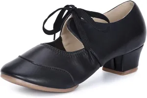 HIPPOSEUS Women's Latin Dance Practice Shoes Split Sole Ballroom Dance Training Shoes,Model 215