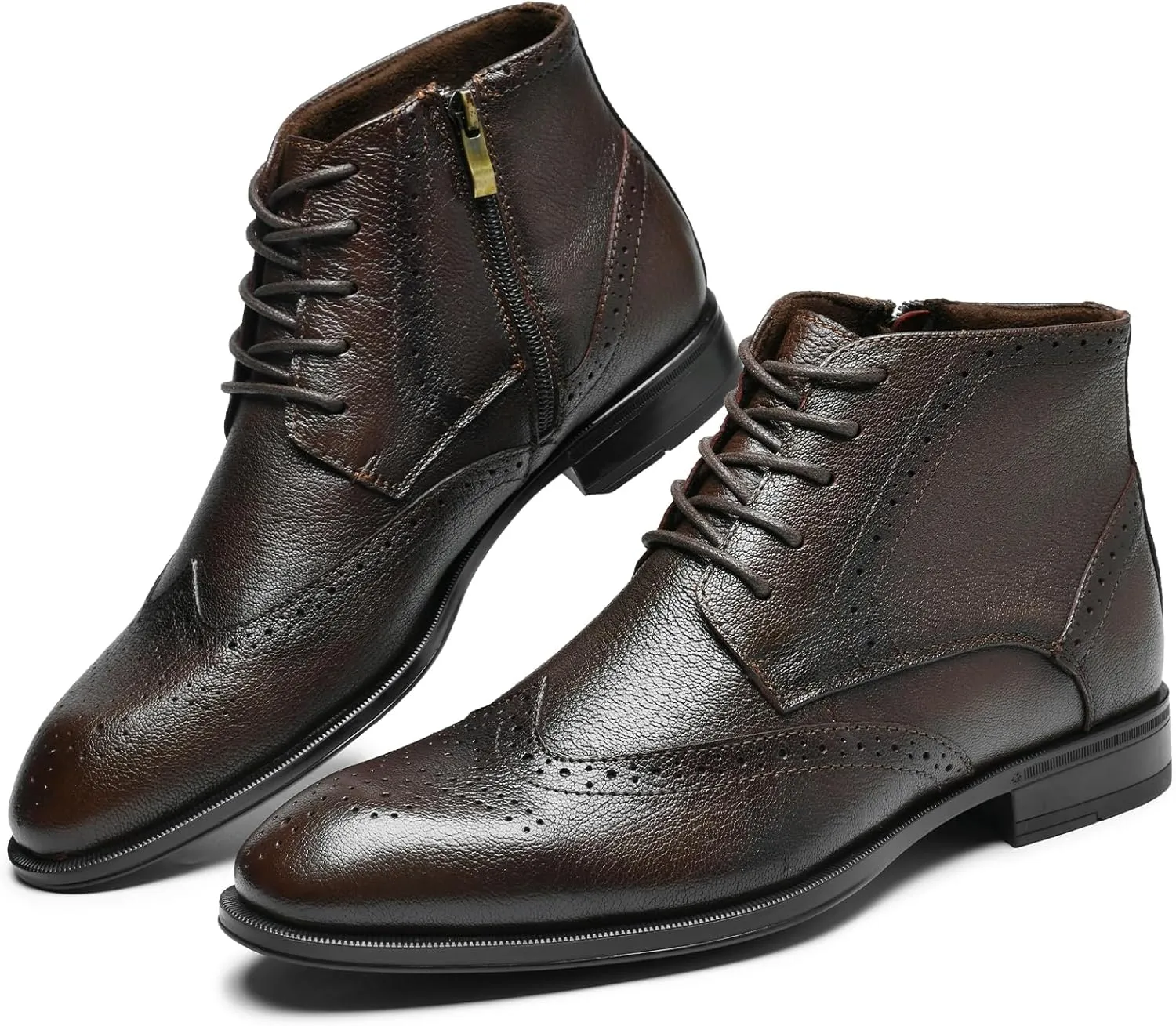 Holy dove Chelsea Boots Men – Genuine Leather,Chelsea Boots for Men with Side Zipper, Casual Slip-On Ankle Boots, Chukka & Oxford Style Dress Boots