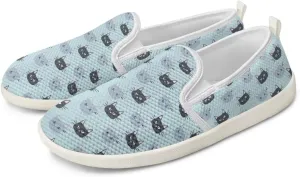 Howilath Cats Pattern Flat Shoes for Women Slip on Sneakers Lightweight Anti-Skid No Laces Running Sneakers