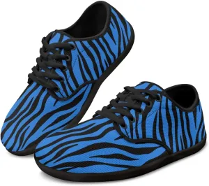 Howilath Leopard Print Barefoot Shoes Women Lace up Shoes Lightweight Flat Shoes Breathable Sneakers