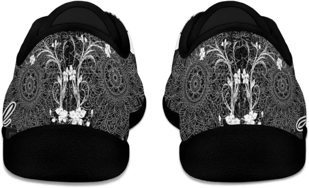 Howilath Mandala Animal Lace up Barefoot Shoes Running Sneakers Casual Sport Flat Shoes with Anti-Slip Sole