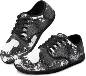 Howilath Mandala Animal Lace up Barefoot Shoes Running Sneakers Casual Sport Flat Shoes with Anti-Slip Sole