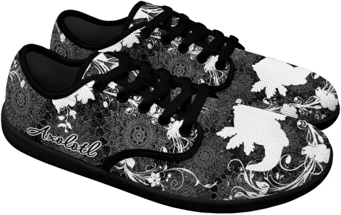 Howilath Mandala Animal Lace up Barefoot Shoes Running Sneakers Casual Sport Flat Shoes with Anti-Slip Sole