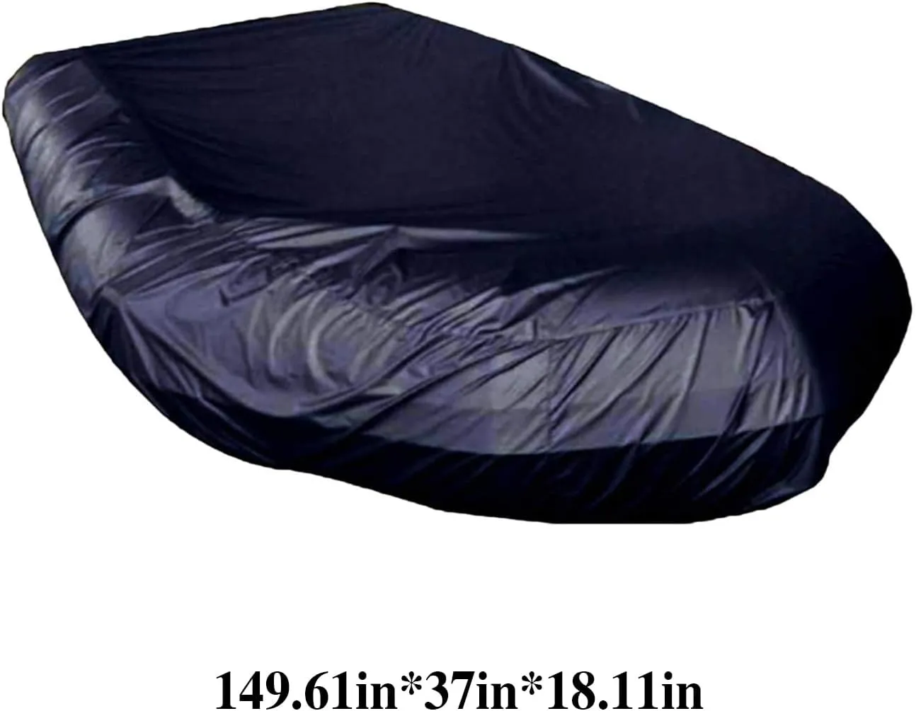 Inflatable Boat Cover Waterproof UV Sun Dust Protection Rubber Boat Dinghy Cover, 210D Oxford Cloth Fade and Tear Resistant Kayak Protection Cover-Black||380 * 94 * 46cm