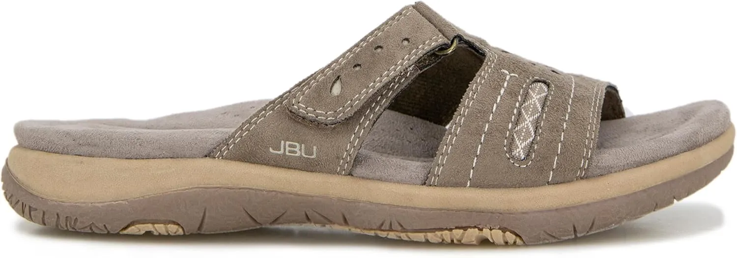 JBU Sissey Vegan Women's Comfort Casual Slip On Classic Flat Sandal