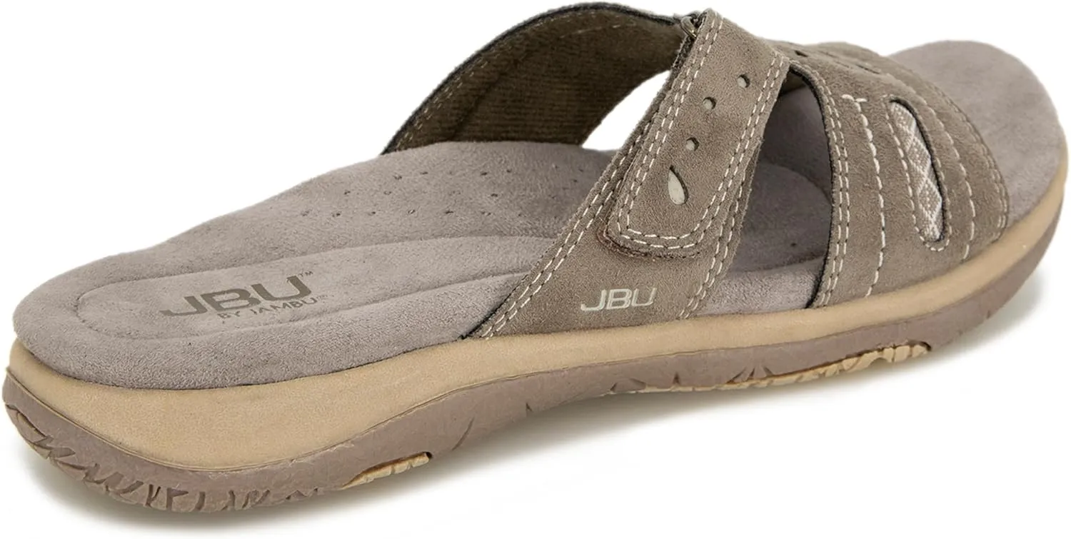 JBU Sissey Vegan Women's Comfort Casual Slip On Classic Flat Sandal