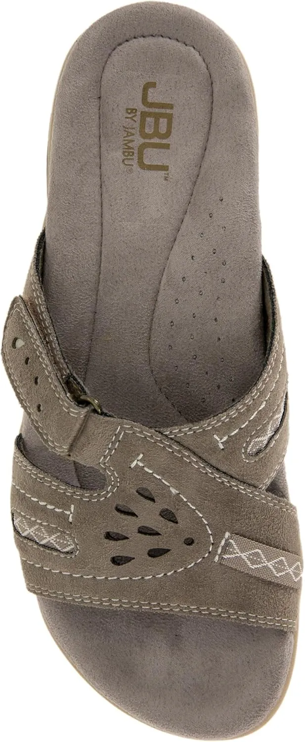 JBU Sissey Vegan Women's Comfort Casual Slip On Classic Flat Sandal