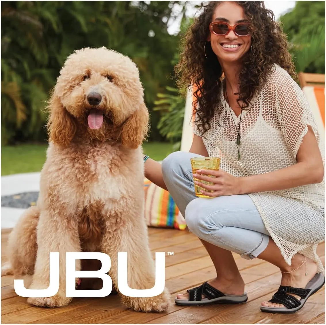 JBU Sissey Vegan Women's Comfort Casual Slip On Classic Flat Sandal