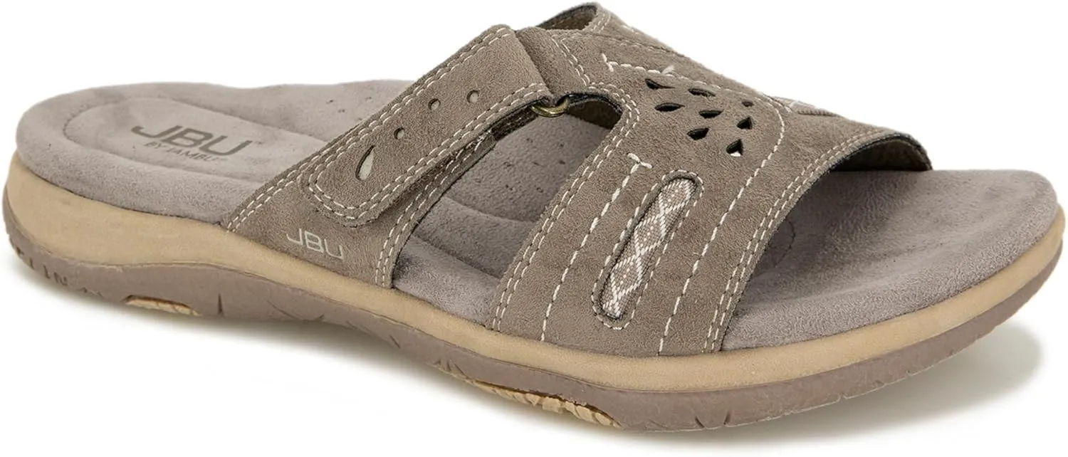 JBU Sissey Vegan Women's Comfort Casual Slip On Classic Flat Sandal