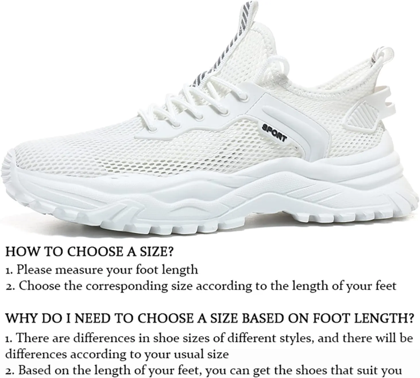 JiuQing Men's Summer Sneakers Walking Running Shoes Mesh Lightweight Breathable Outdoor Travel Casual Shoes