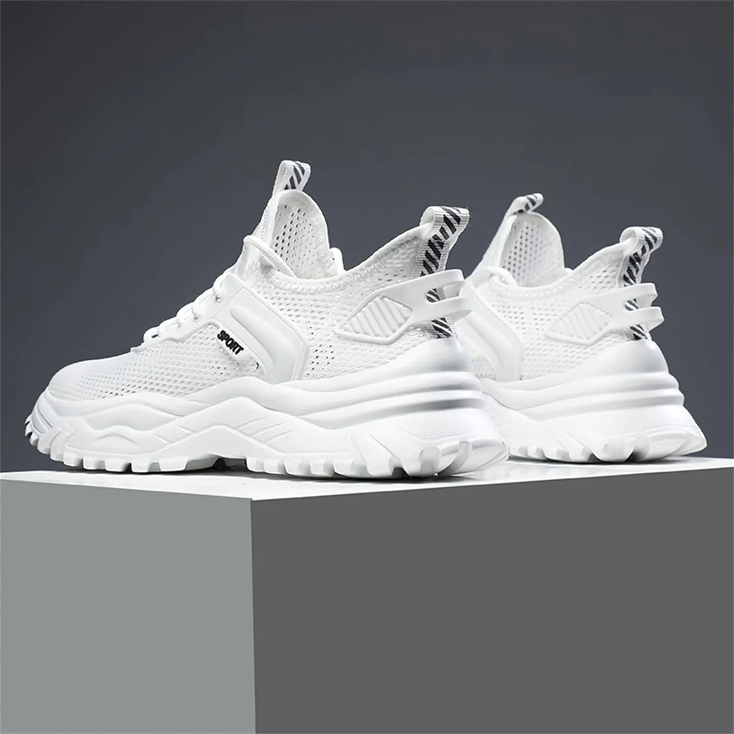 JiuQing Men's Summer Sneakers Walking Running Shoes Mesh Lightweight Breathable Outdoor Travel Casual Shoes