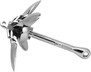 JTLB Folding Boat Anchor, Stainless Steel Grapnel Anchor for Fishing, Canoe, Yacht with 304 Stainless Steel, Easy to Carry for Rubber Dinghy