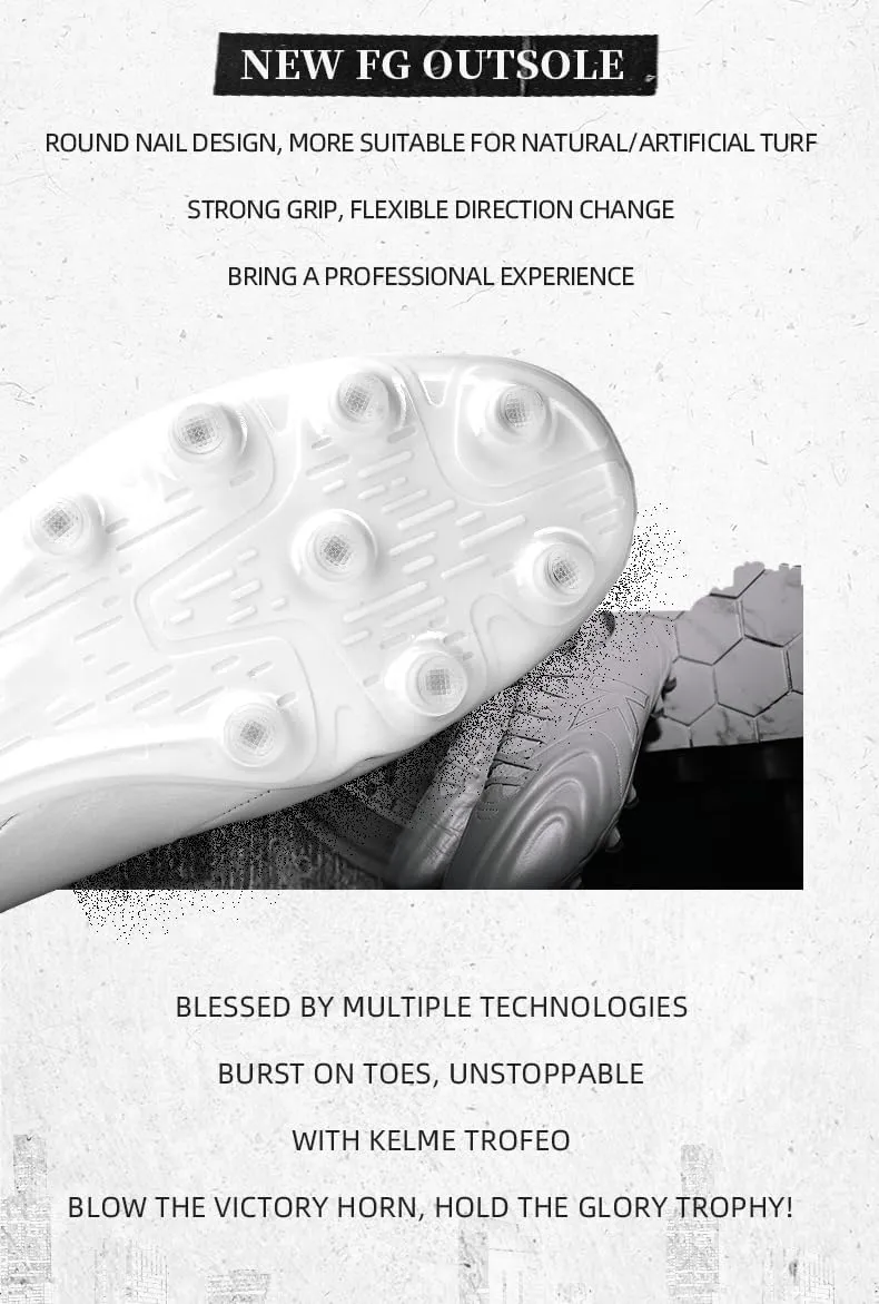 Kangaroo Leather FG Soccer Cleats for Men Pro K-Leather Lightweight Soccer Shoes Professional Race Training Shoes