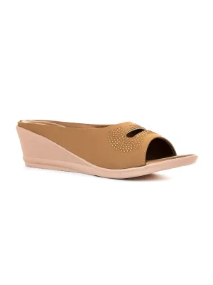 Khadim Wedge Heel Mule Slip On Sandal for Women