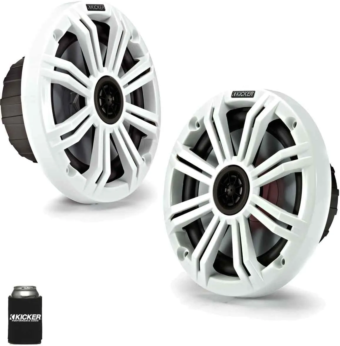 KICKER 6.5" White Marine Speakers (Qty 2) 1 Pair of OEM Replacement Speakers