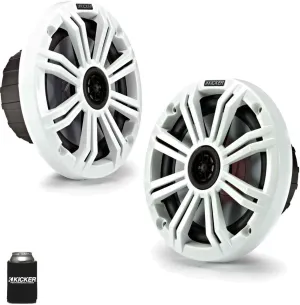 KICKER 6.5" White Marine Speakers (Qty 2) 1 Pair of OEM Replacement Speakers