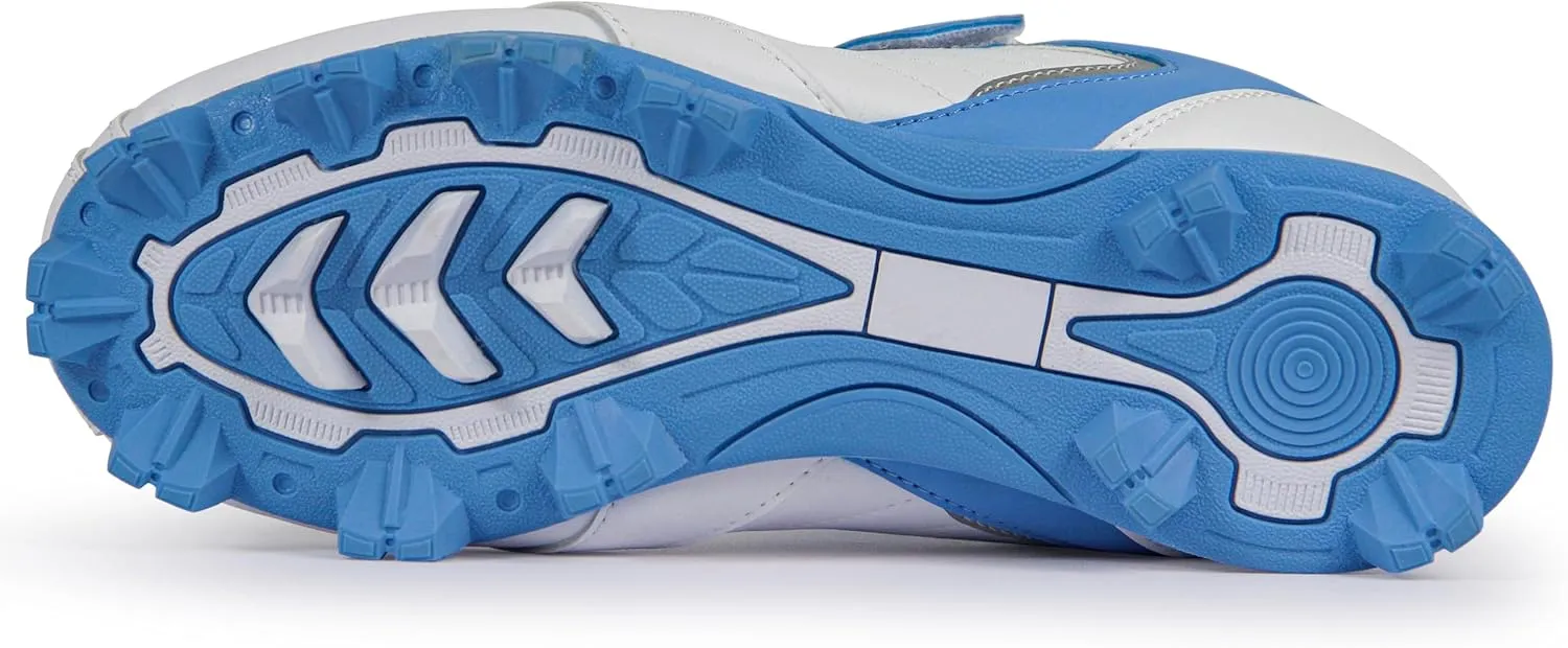 Kids Baseball Cleats - Youth Rubber Molded Softball Cleat - Boys Girls Low Top Athletic Shoes