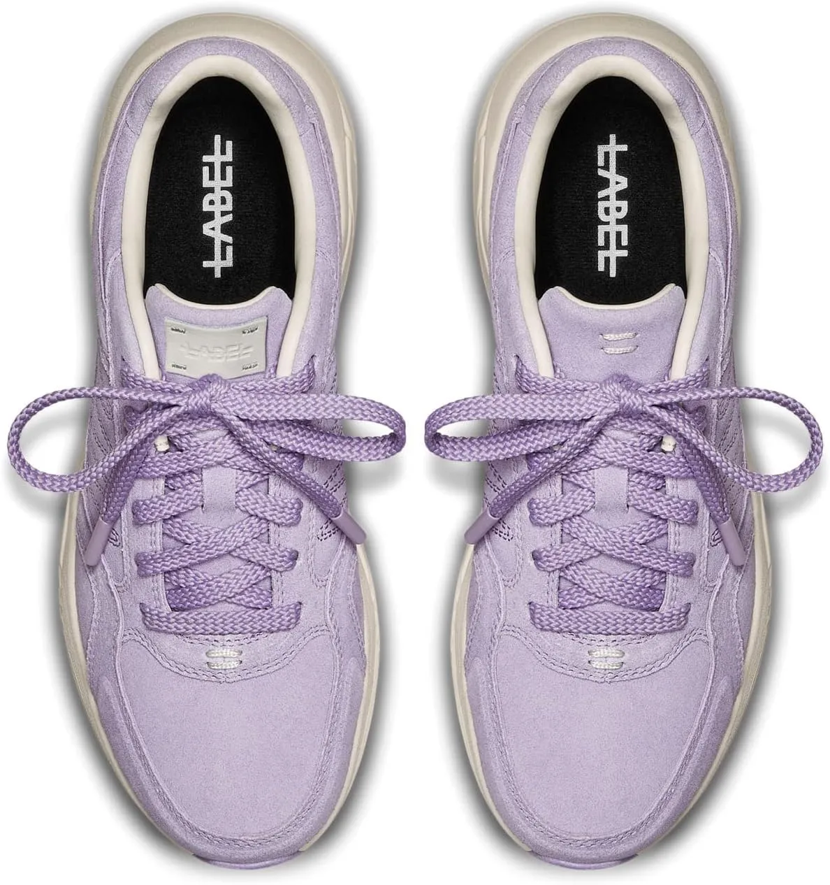 LABEL™ Go-to Low Lace-up Women's Sneakers – Suede & Leather Fabric – EVA Footbed – Lace Over Tongue Closure