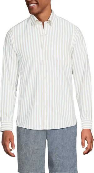 Lands' End Men's Traditional Fit Comfort-First Sail Rigger Oxford Shirt