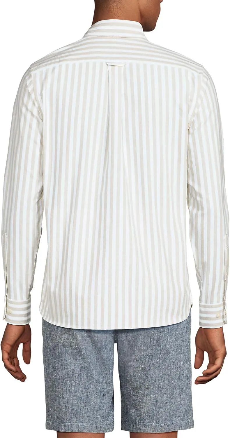 Lands' End Men's Traditional Fit Comfort-First Sail Rigger Oxford Shirt