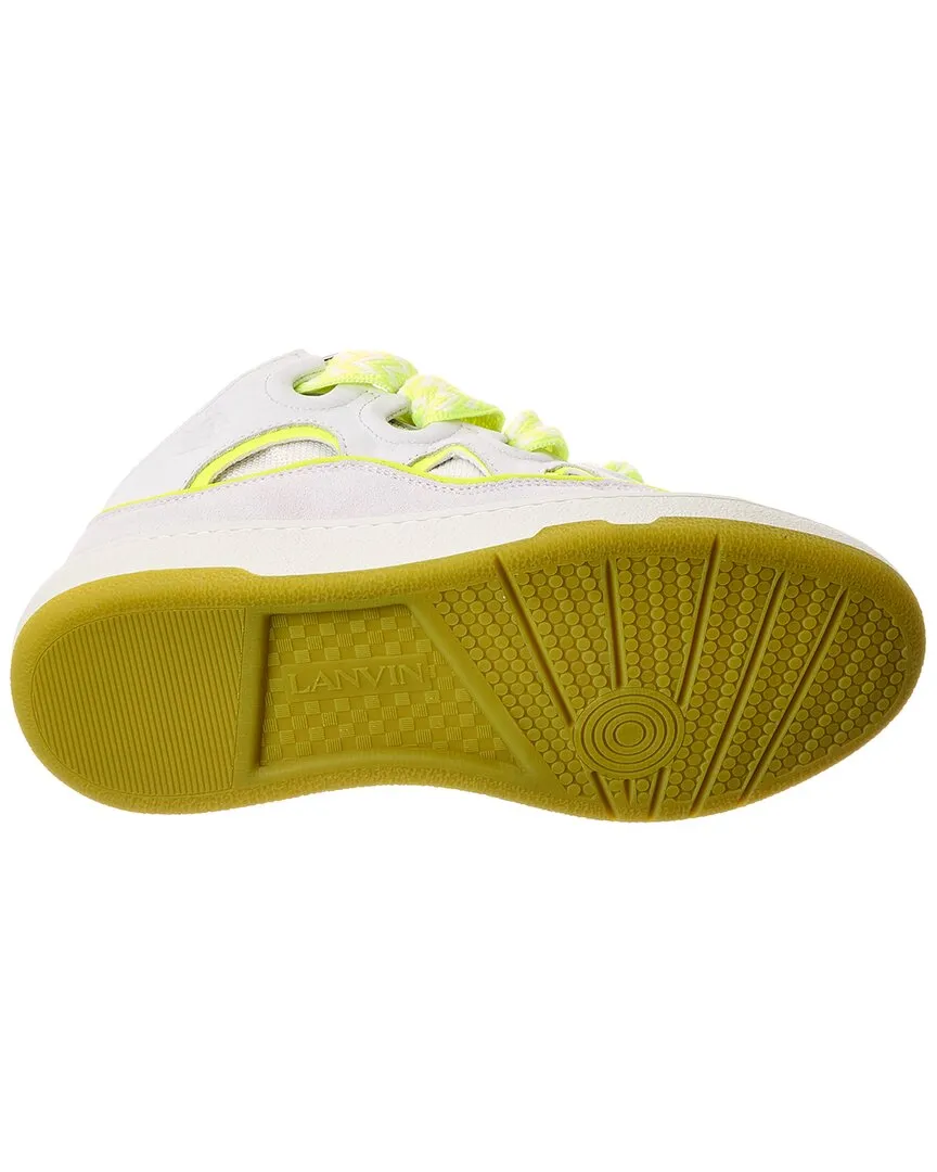 LANVIN Curb Leather & Mesh Sneaker