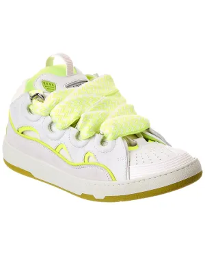 LANVIN Curb Leather & Mesh Sneaker