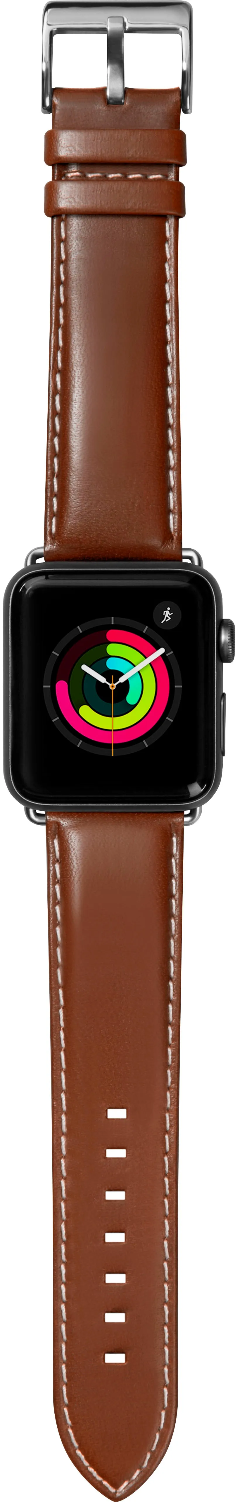 LAUT Oxford Strap Leather Band w/ Stainless Steel Buckle For Apple Watch 49 / 45 / 44 / 42mm
