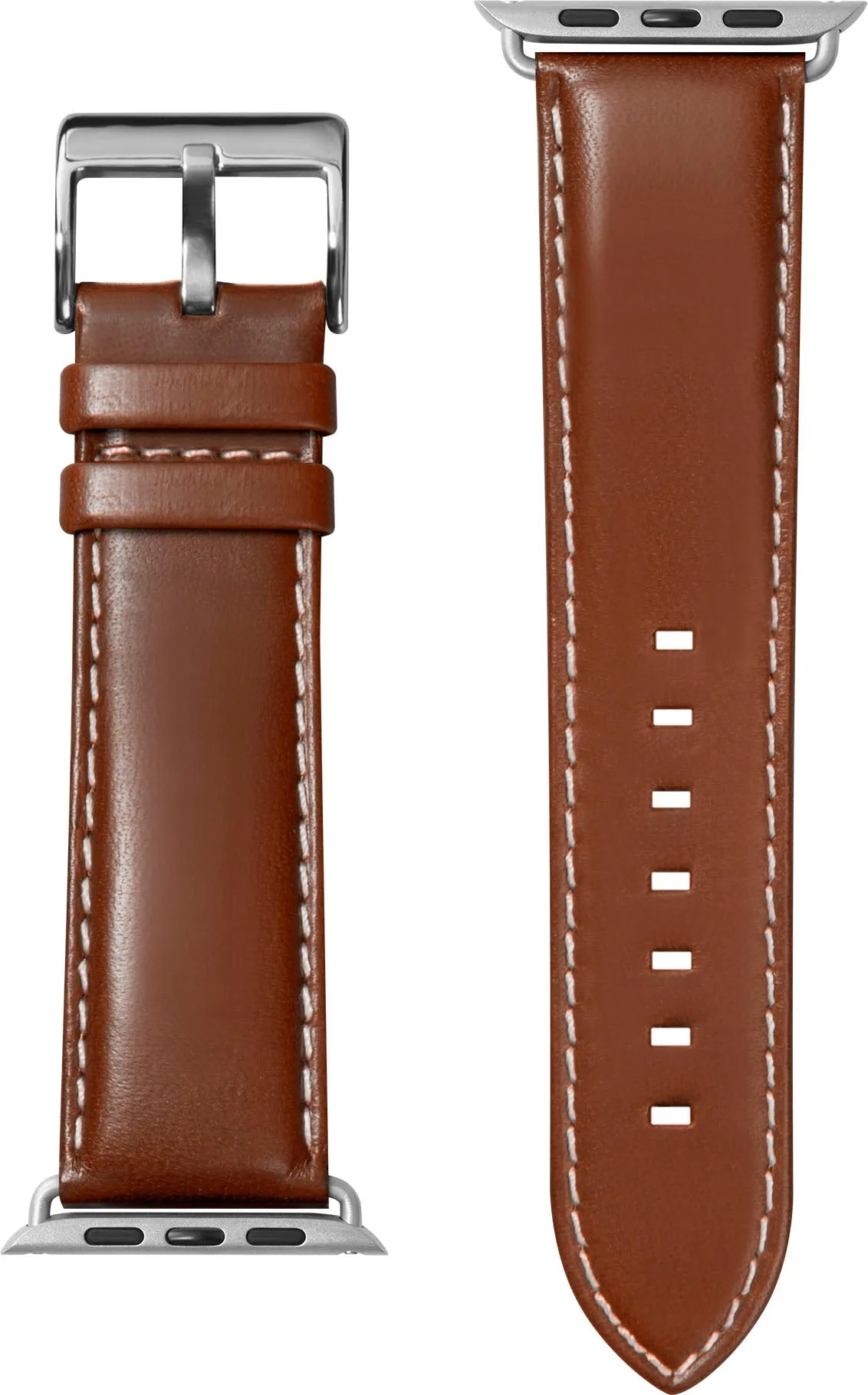 LAUT Oxford Strap Leather Band w/ Stainless Steel Buckle For Apple Watch 49 / 45 / 44 / 42mm