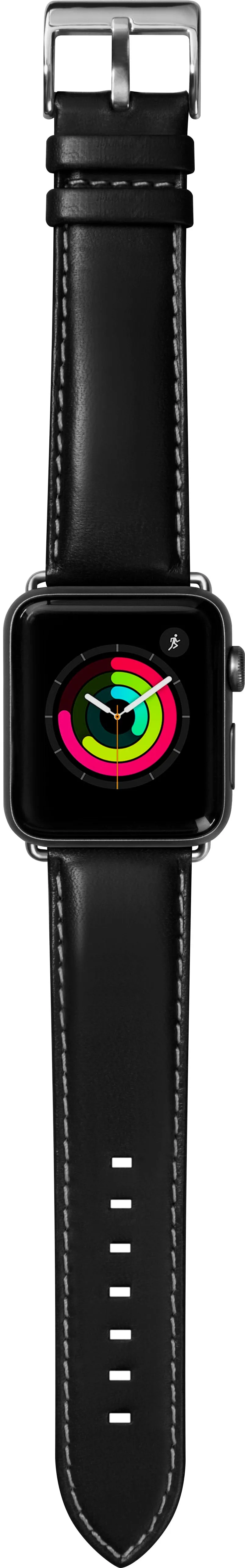 LAUT Oxford Strap Leather Band w/ Stainless Steel Buckle For Apple Watch 49 / 45 / 44 / 42mm
