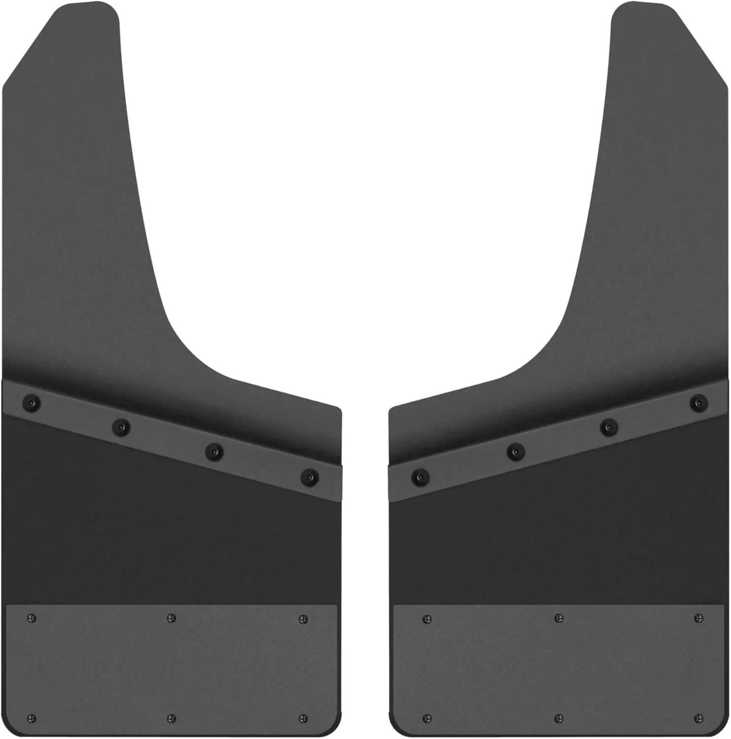 LIBRA Kick Back Mud Flaps 14" Wide Heavy Duty Rubber Stainless Steel Universal Fit Pickup Truck SUV 27070 Mud Splash Guard