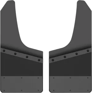 LIBRA Kick Back Mud Flaps 14" Wide Heavy Duty Rubber Stainless Steel Universal Fit Pickup Truck SUV 27070 Mud Splash Guard