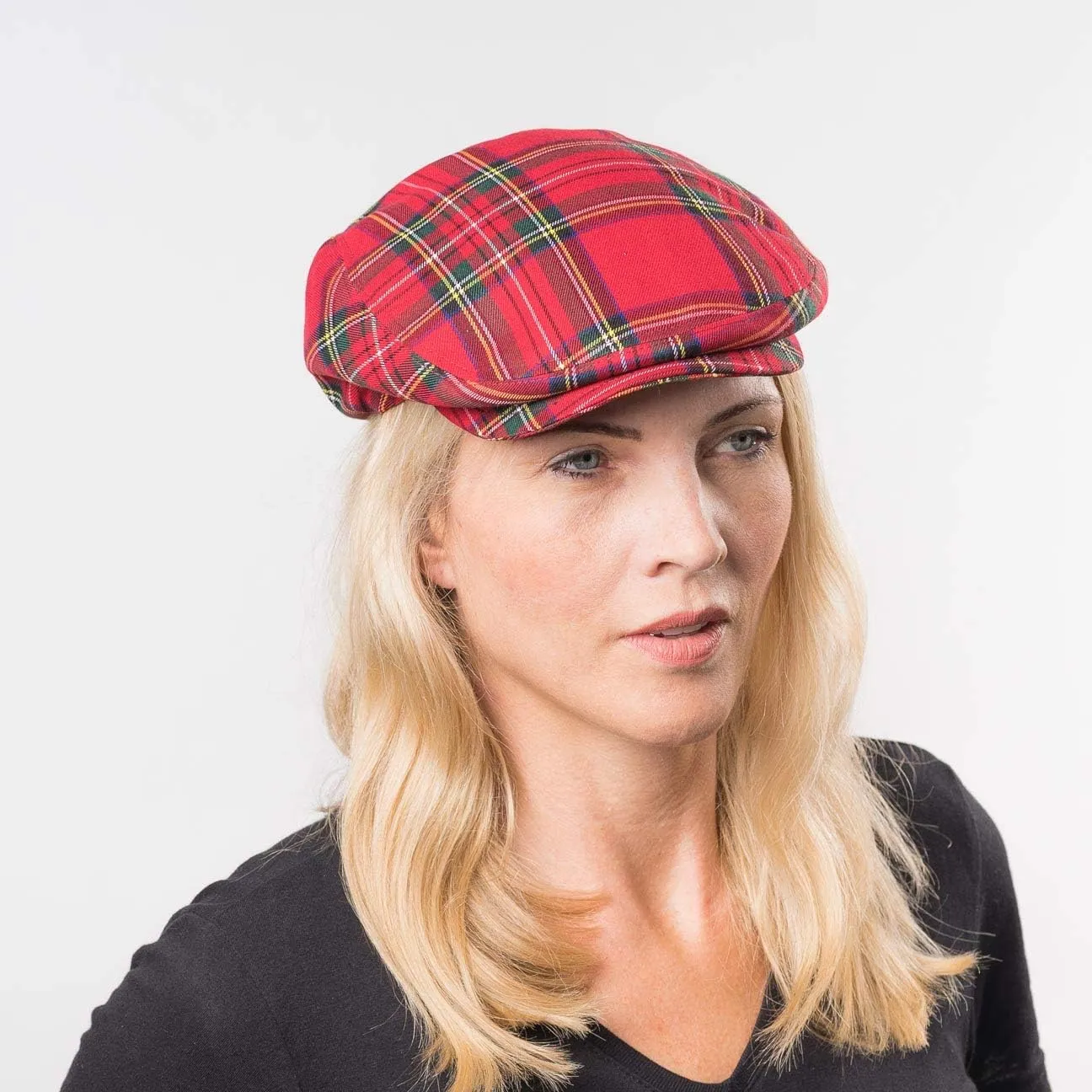 Lierys Kids Tartan Check Flat Cap Kids - Made in Italy