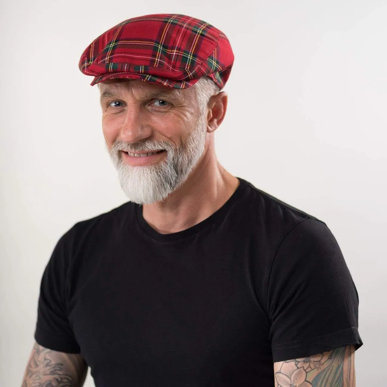 Lierys Kids Tartan Check Flat Cap Kids - Made in Italy
