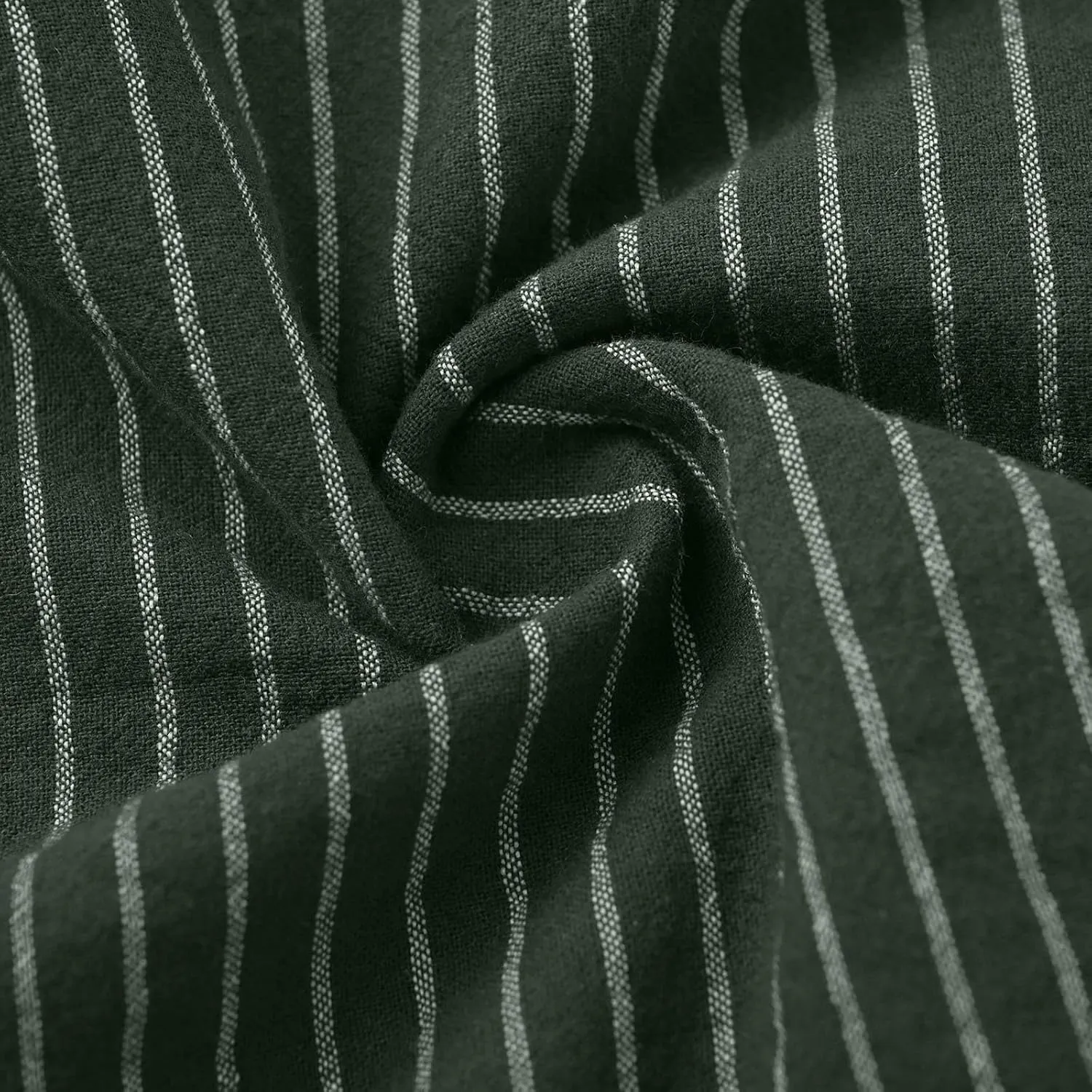 Linen Shirts for Men Short Sleeve Band Button Collared Striped Shirt V Neck Casual Stylish Summer Beach Outift Loose Fit