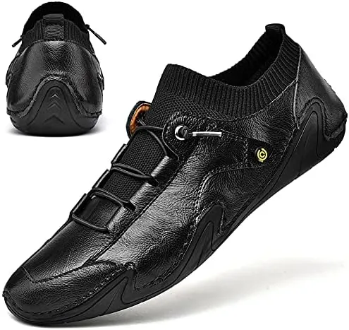 Loafers for Men Shoes Leather Casual Dress Handmade Men's Driving Comfort Fashion Boat Shoe Male