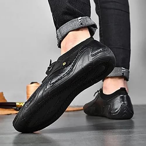 Loafers for Men Shoes Leather Casual Dress Handmade Men's Driving Comfort Fashion Boat Shoe Male