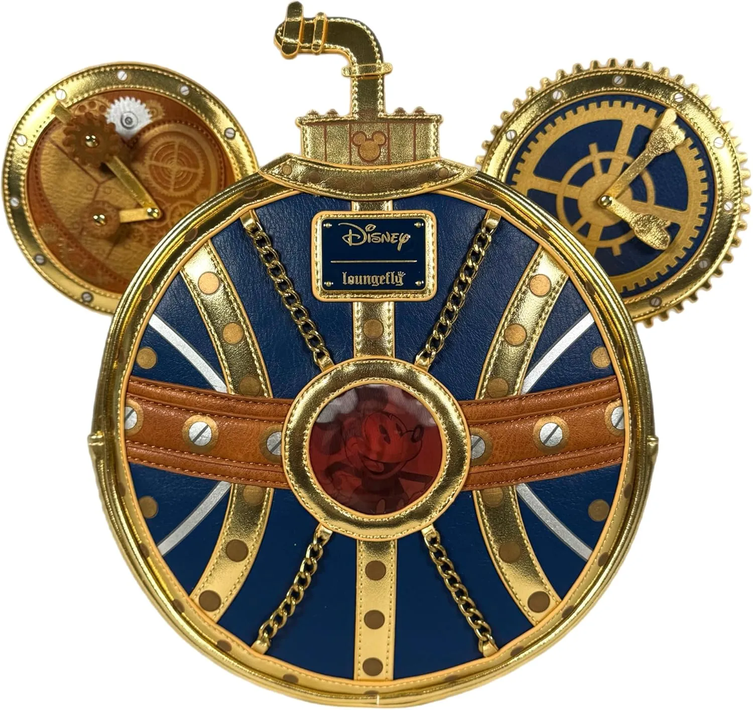 Loungefly Steampunk Mickey Navy and Gold Mini Backpack EXCLUSIVE