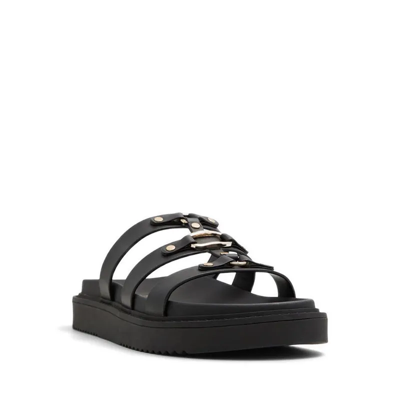 Mariesoleil Women Strappy Flat Sandal - Black
