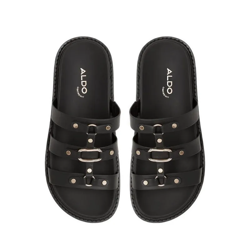 Mariesoleil Women Strappy Flat Sandal - Black