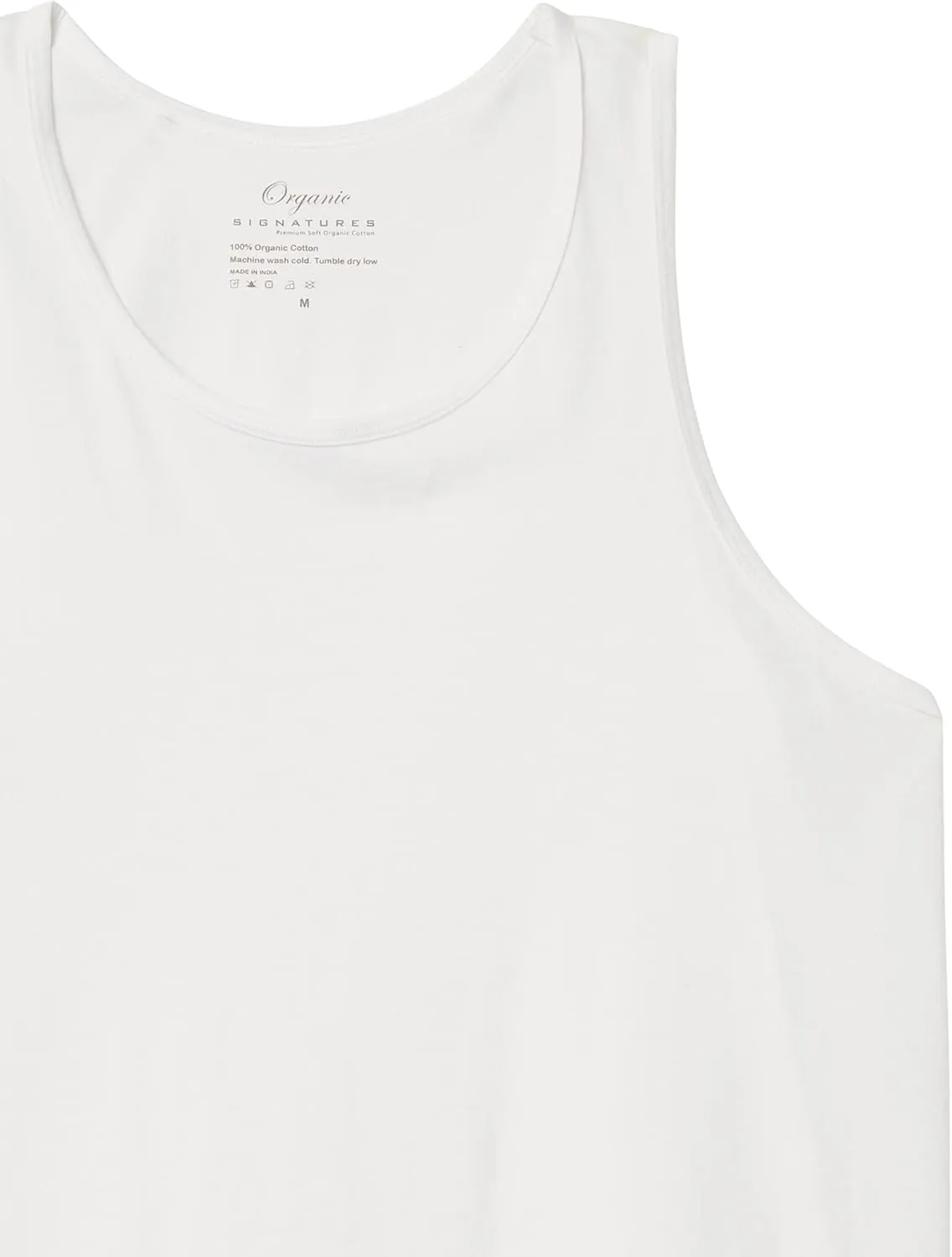 Men Crewneck Undershirts Soft 100% Cotton Tank Tops Pack of 3