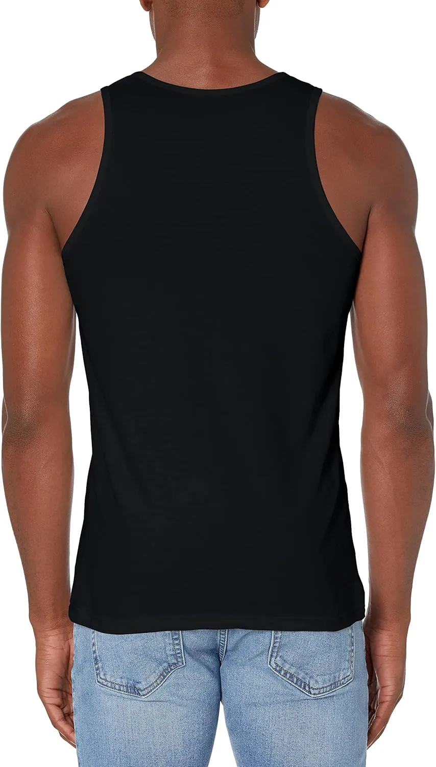 Men Crewneck Undershirts Soft 100% Cotton Tank Tops Pack of 3