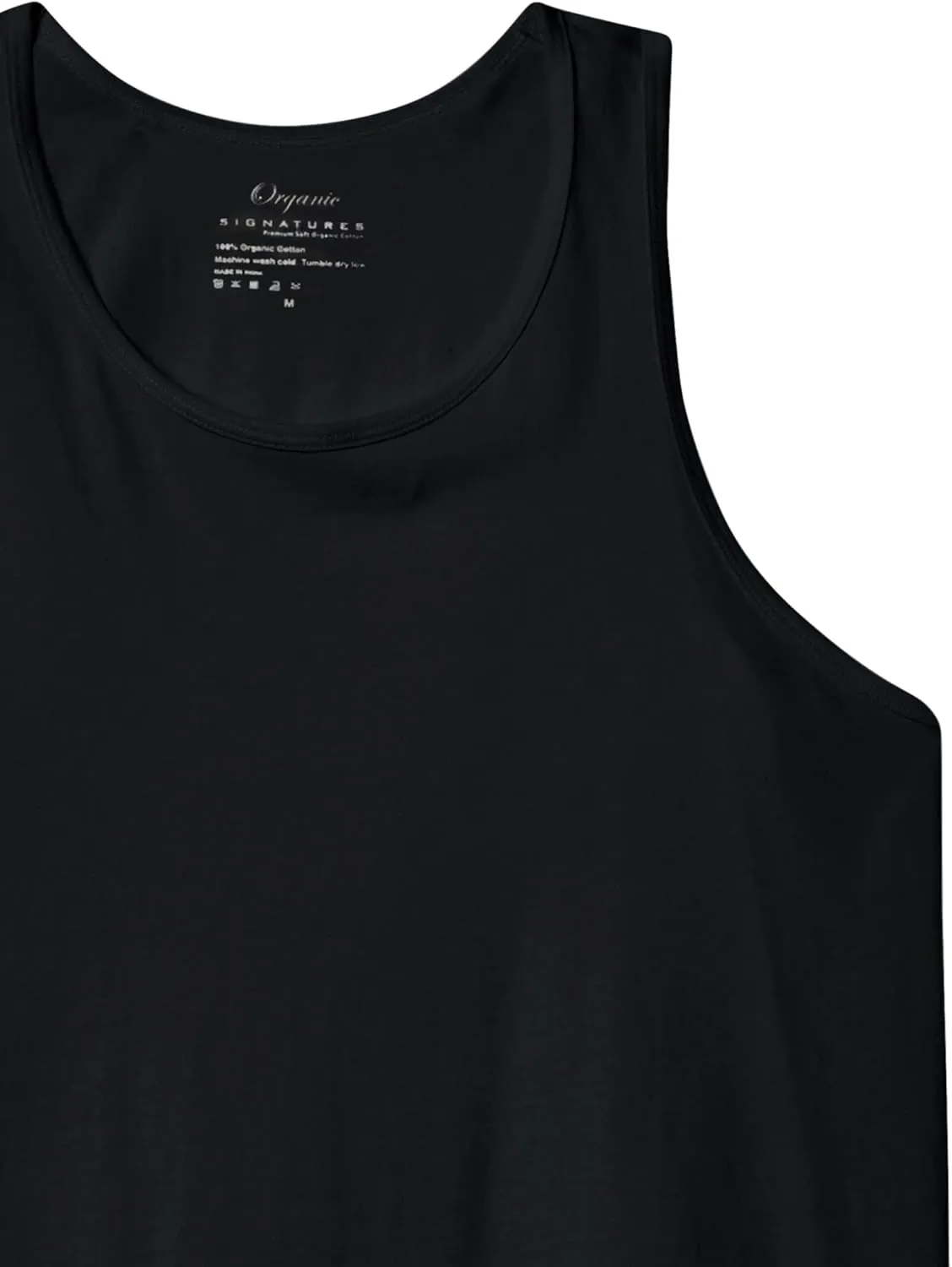 Men Crewneck Undershirts Soft 100% Cotton Tank Tops Pack of 3