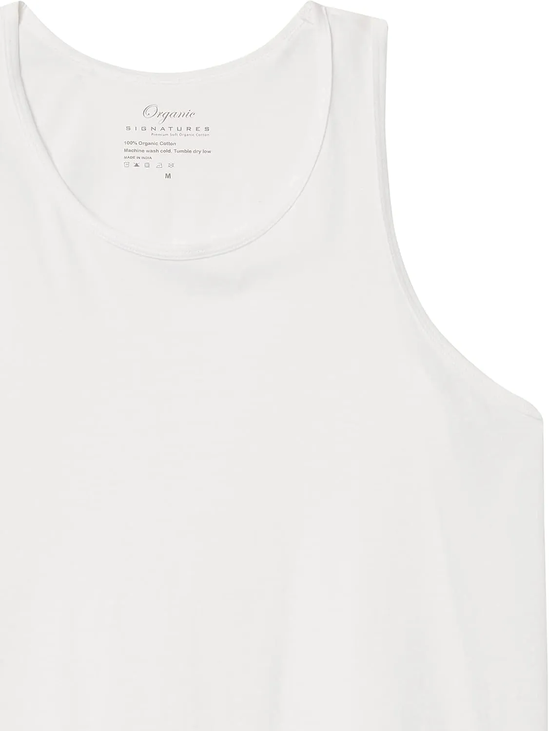 Men Crewneck Undershirts Soft 100% Cotton Tank Tops Pack of 3
